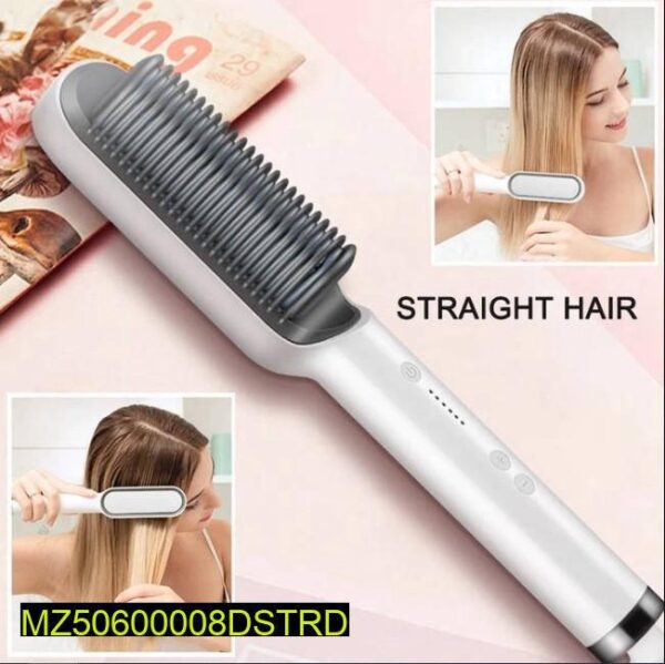 Professional Hair Straightener Brush with Ceramic Bristles - Volumize, Straighten & Style with Ease!