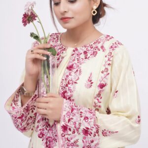 Kaameh Freesia - Hand Embroidered Yellow Lawn Suit