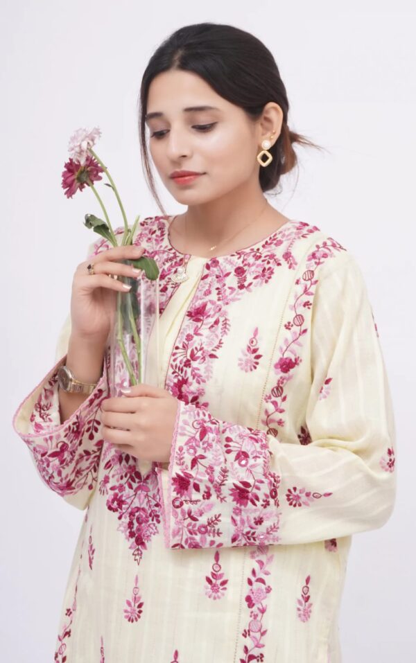 Kaameh Freesia - Hand Embroidered Yellow Lawn Suit