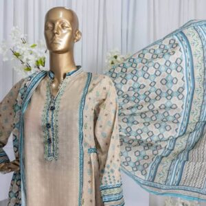 HM Textile Mills Design-05 - 3 Piece Unstitched Printed Lawn (Vol. 1)